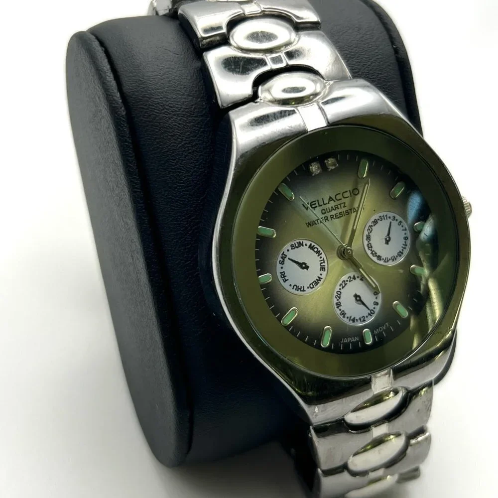 Working Vellaccio Round Silver Green Men's Watch
